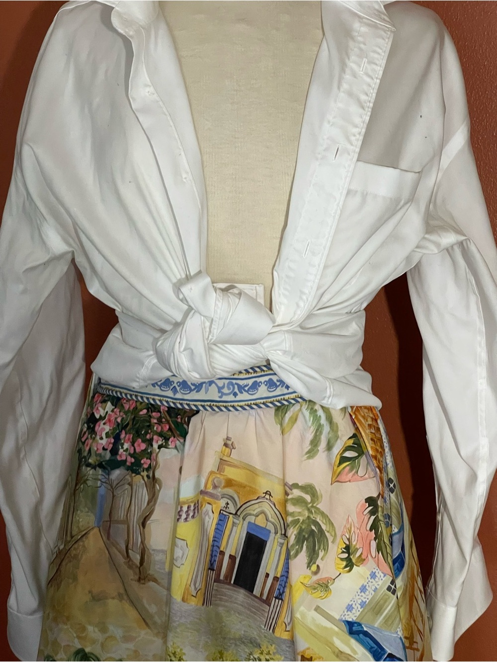 FARM Rio Scenic Pastel Multi-Color Maxi Skirt - Picture 9 of 16
